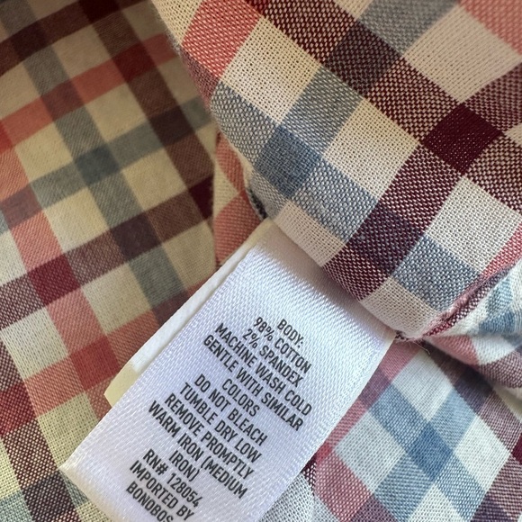 Bonobos Red and Blue Casual Button Down Shirt - Picture 5 of 6